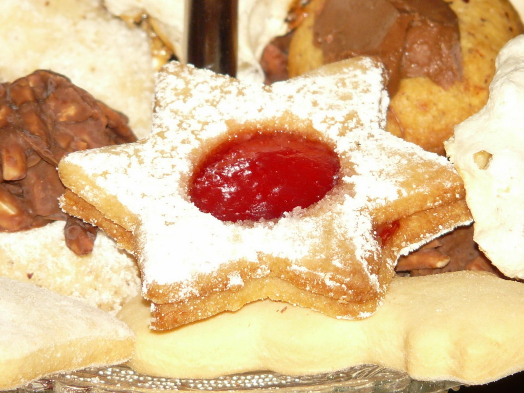 Butterplätzchen mit Marmelade